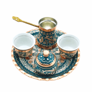 Set za kafu BAKAR ( tirkizni premaz )