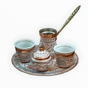 Set za kafu BAKAR ( beli premaz )